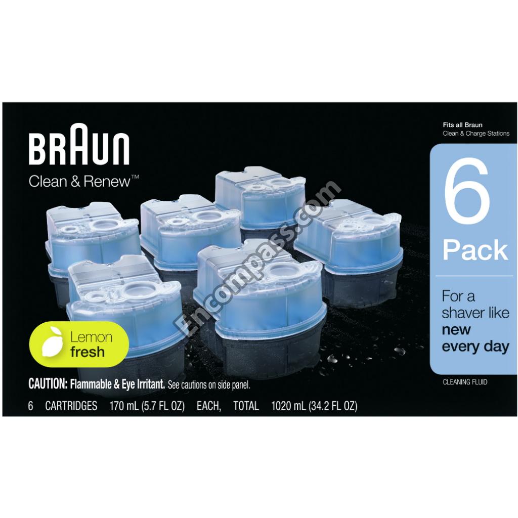 Braun Clean & Renew Refill Cartridges, 6 Count, Pack of 1 CCR6